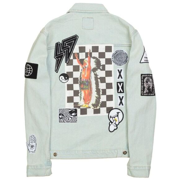 10 DEEP MEN BAD ACID DENIM JACKET (BLUE) 3XL - Picture 2 of 10